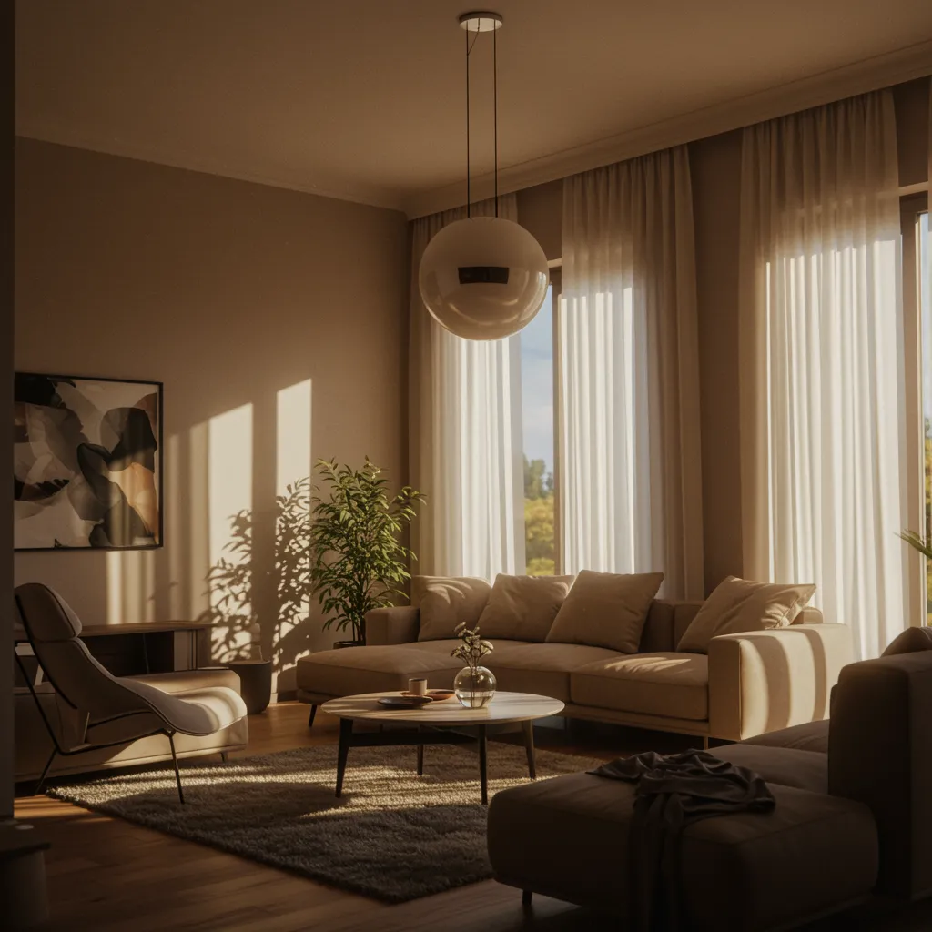 proyecto 2 "Interiores modernos y acogedores con abundante luz natural, grandes ventanales y diseño elegante que combina estilo y funcionalidad."